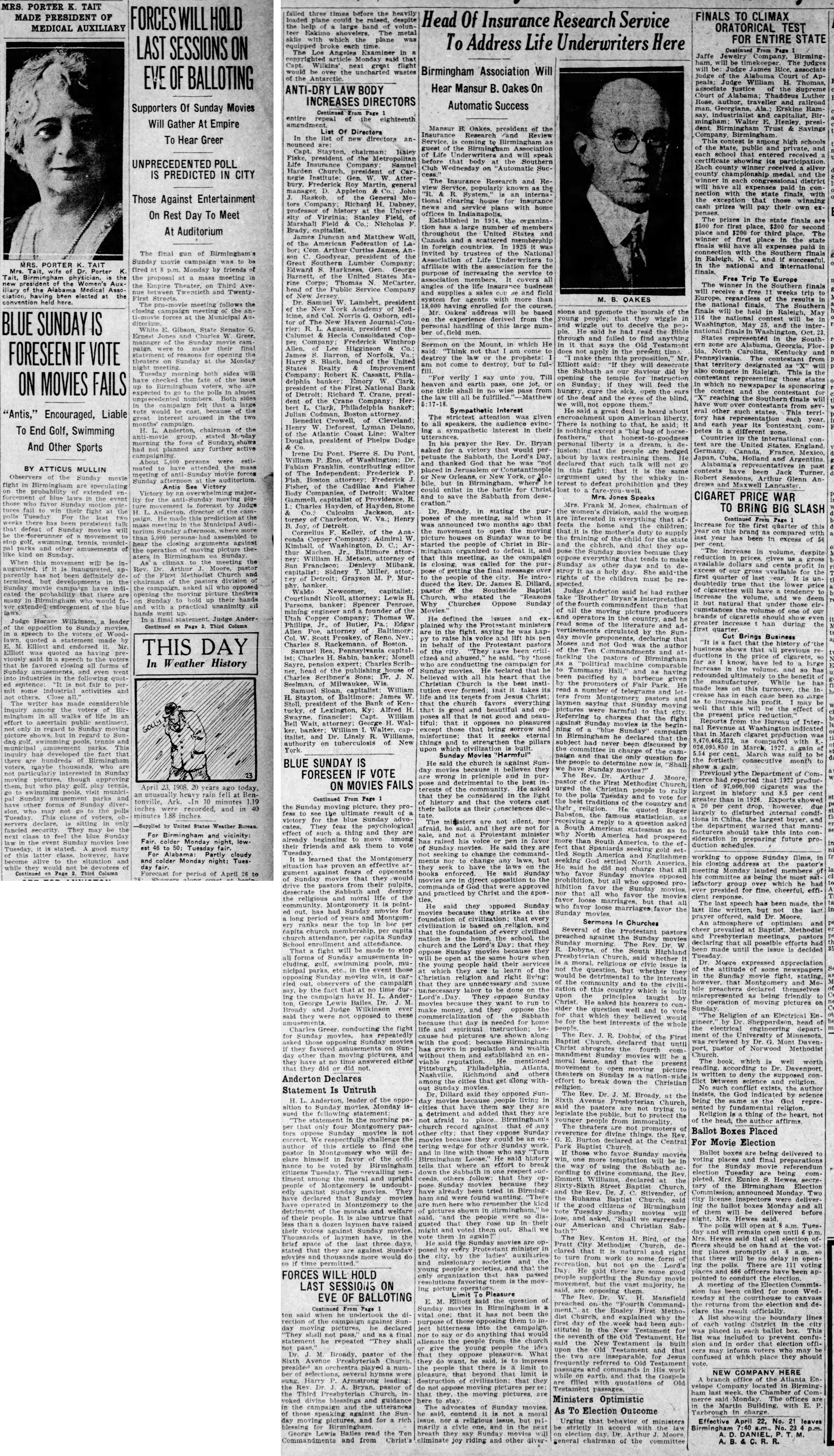 Multiple Sunday Movie articles